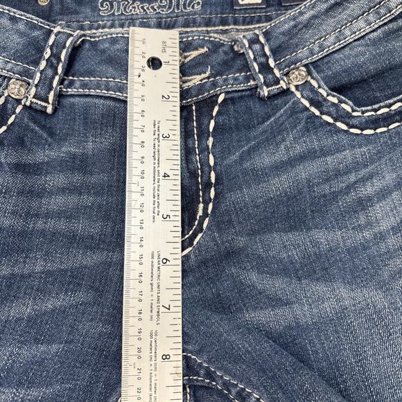 Miss Me Bling Pocket Bootcut Y2K Inspired Jeans Western Glam Cowgirl Denim sz 30 - Picture 13 of 16